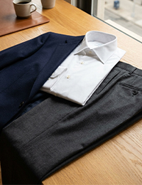 Grey, white and navy