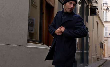 halflange heren winterjas