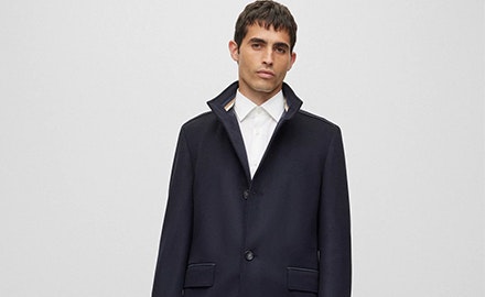 Getailleerde heren winterjas