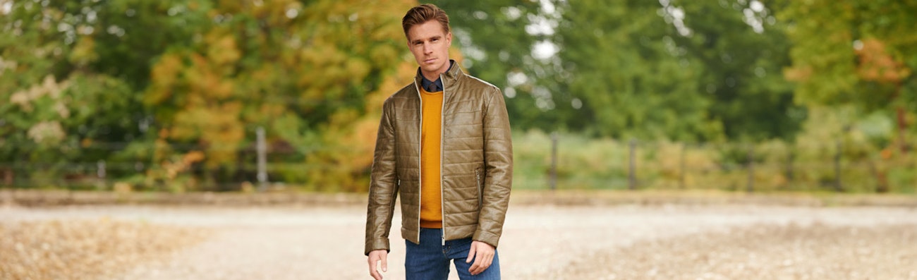 Winterjas heren leer