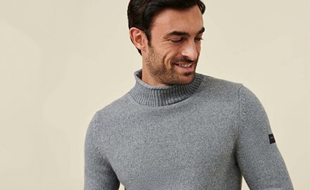 grijze heren coltrui