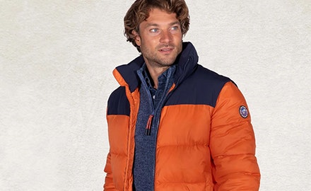 oranje heren jas