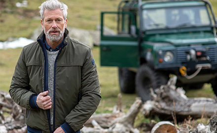 Heren winterjas zonder capuchon