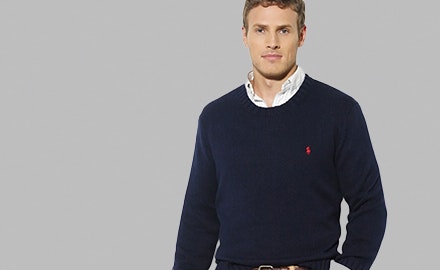 blauwe heren sweater