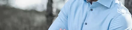 blauw heren overhemd