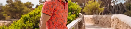 Oranje polo heren