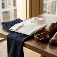 Navy and white