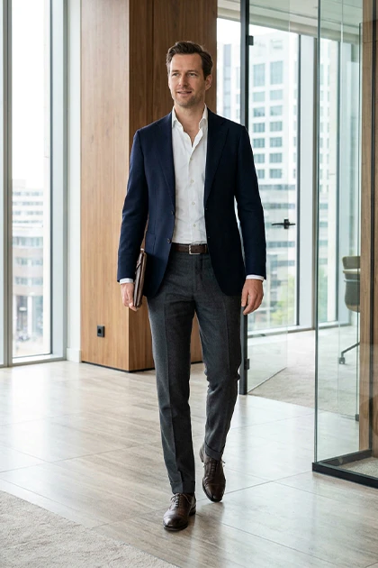 Client meeting: slightly more formal business casual