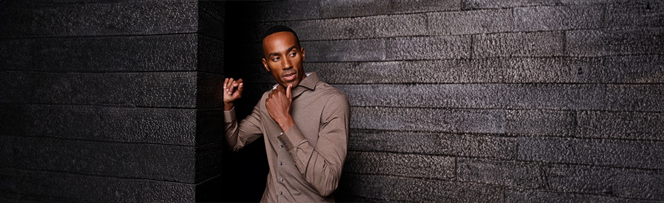 Heren overhemden bruin