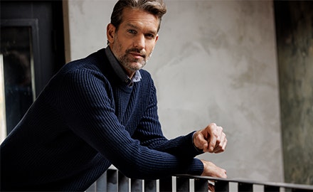 donkerblauwe truien voor heren