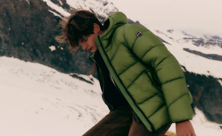 groene winterjas
