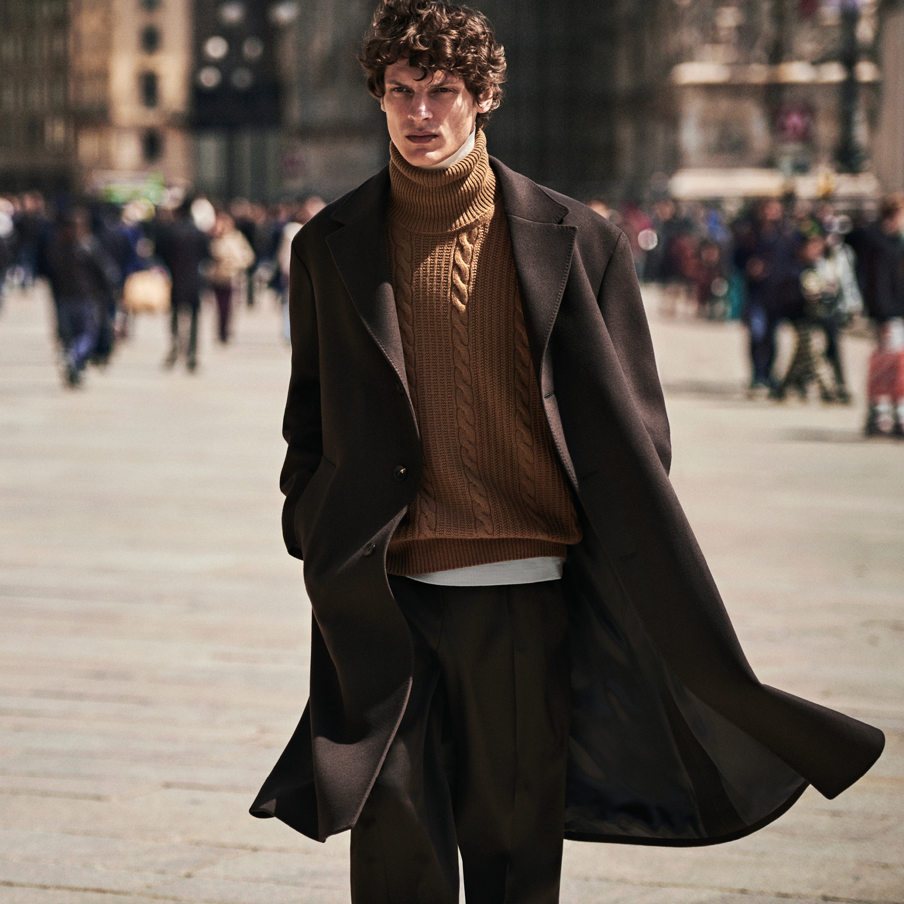 Wollen winterjas heren