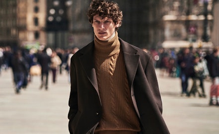 Wollen winterjas heren