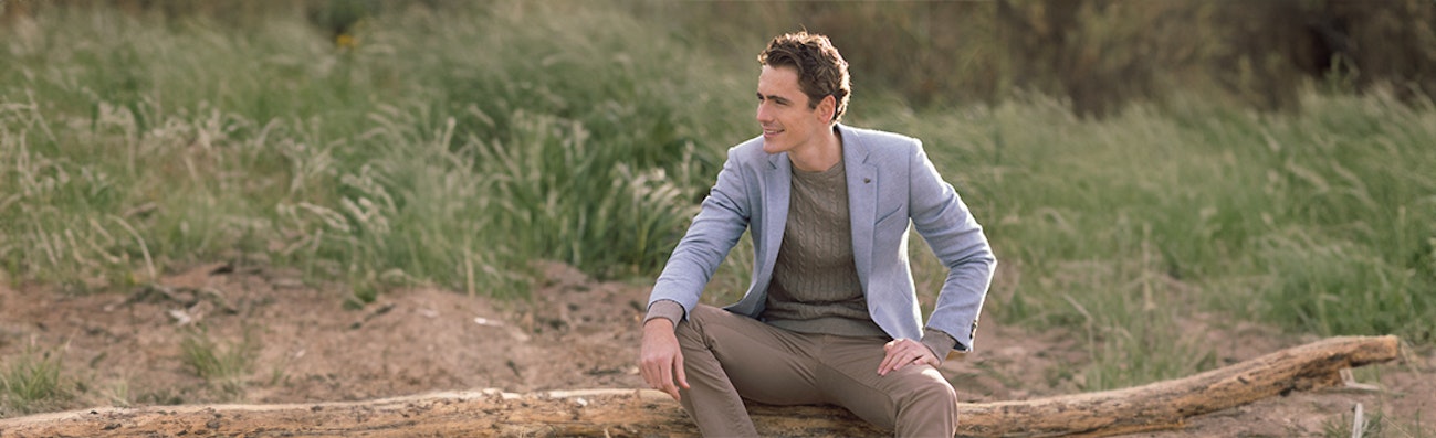 Heren linnen colberts