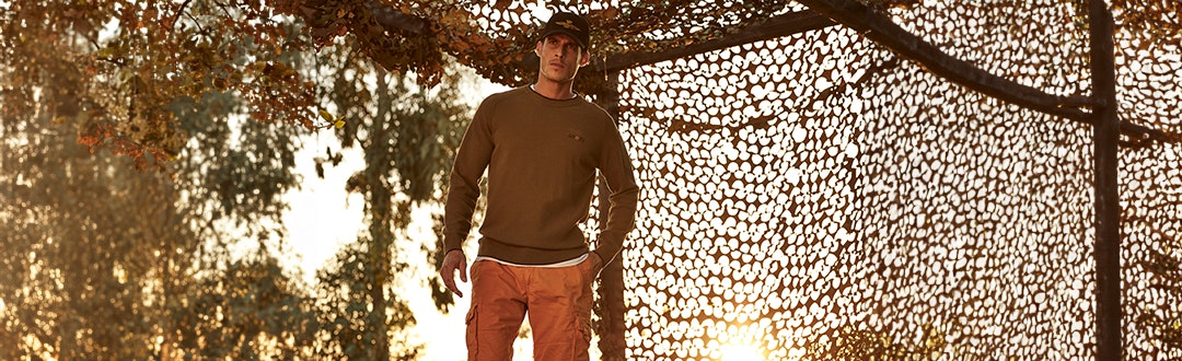 Cargo broek heren beige
