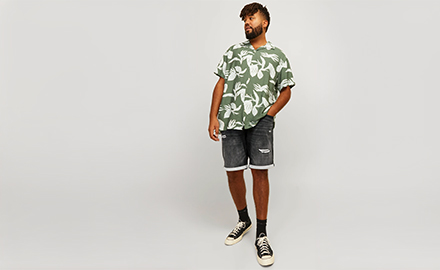 Zwarte korten broeken heren