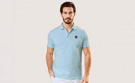 heren polo lichtblauw