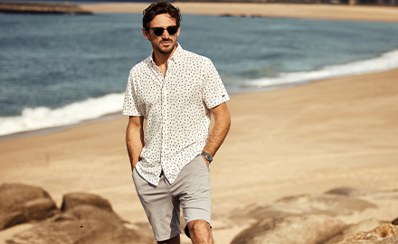 Korte heren broeken grijs