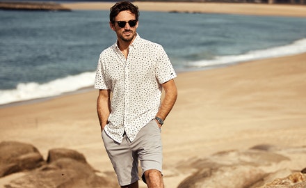 Korte heren broeken grijs