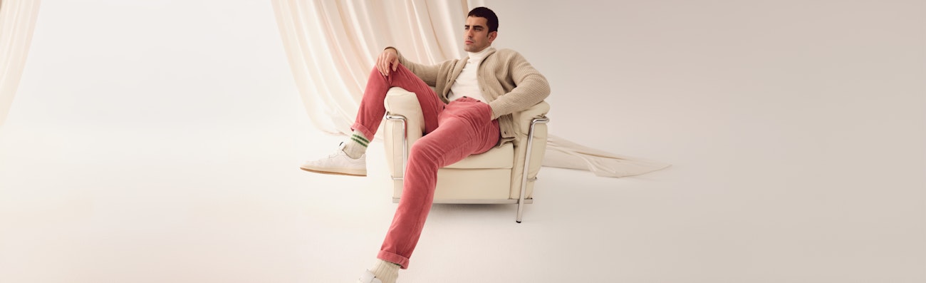 roze broek heren