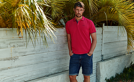 Blauwe korte broek voor heren