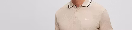 beige heren polo