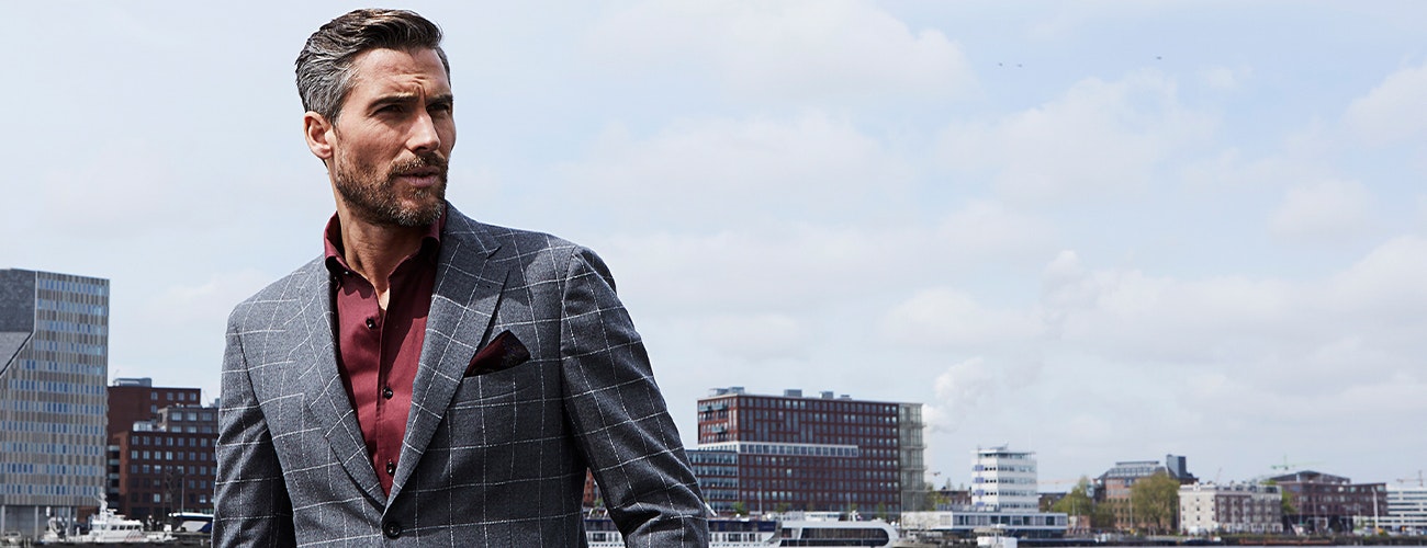 Bordeaux rood overhemd