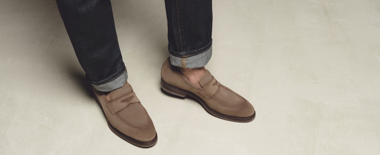 Beige heren loafers