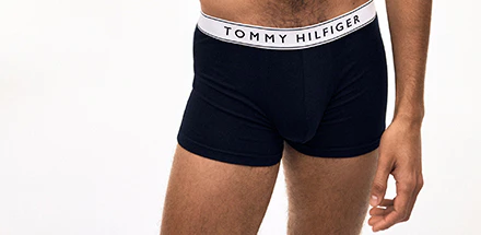 Man in Tommy Hilfiger boxer