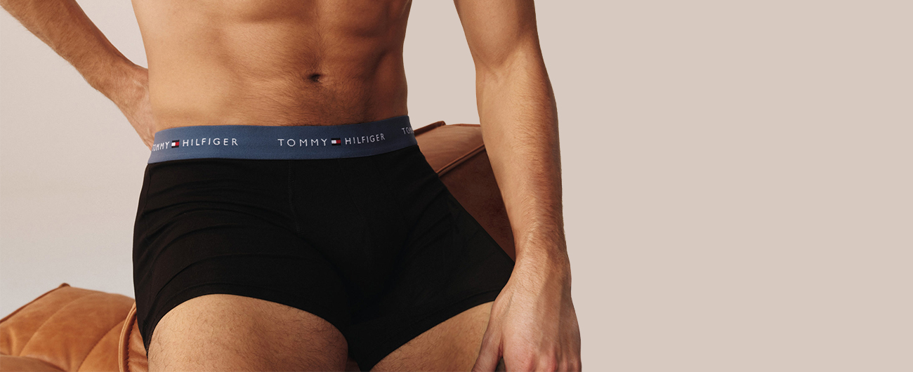 Man in Tommy Hilfiger boxer