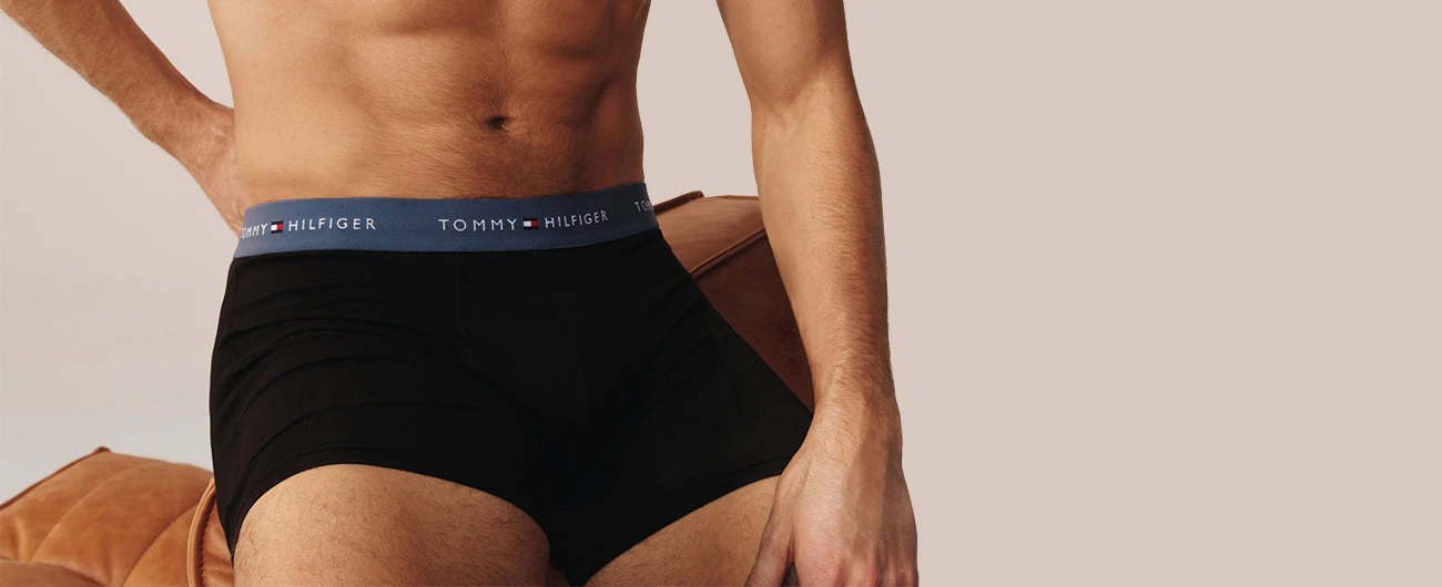 Man in Tommy Hilfiger boxer