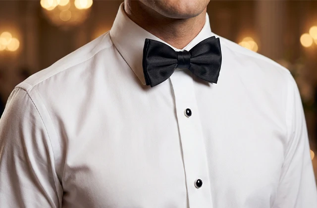 Black tie overhemd