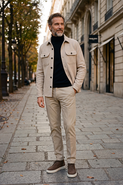 Overshirt dikke stof