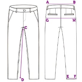 maattabel - maattabellen - meet instructie broeken- broek