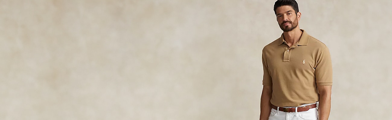 heren polo beige
