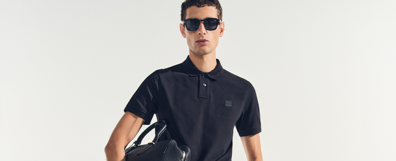 Zwarte polo BOSS