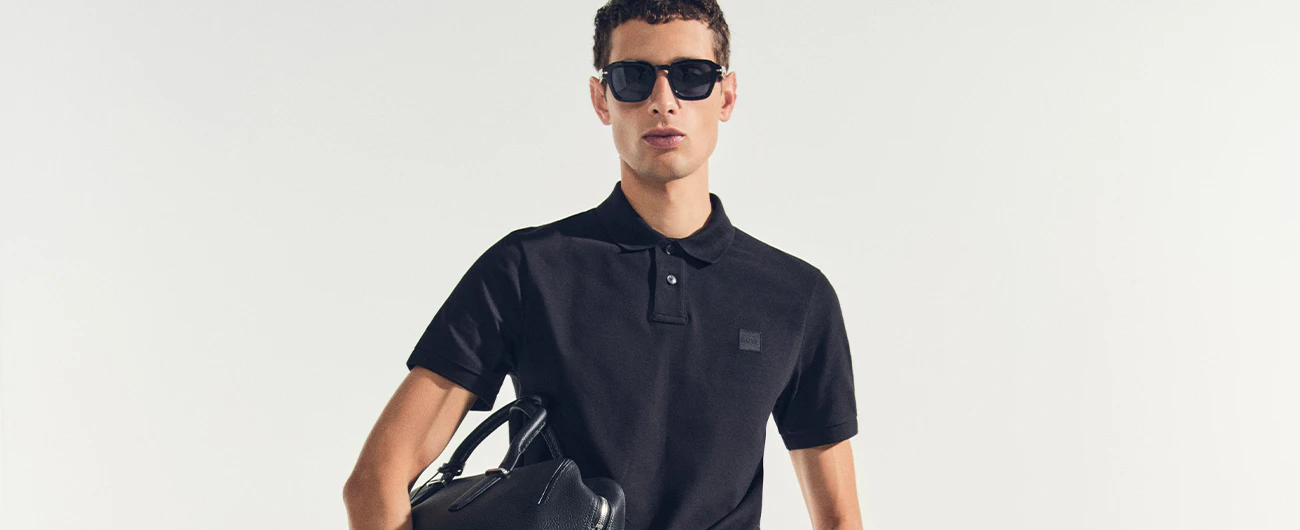 Zwarte polo BOSS