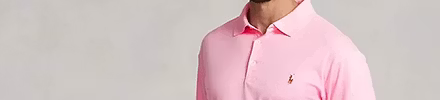 roze heren polo