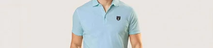 heren polo lichtblauw