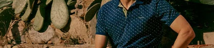 donkerblauwe heren polo